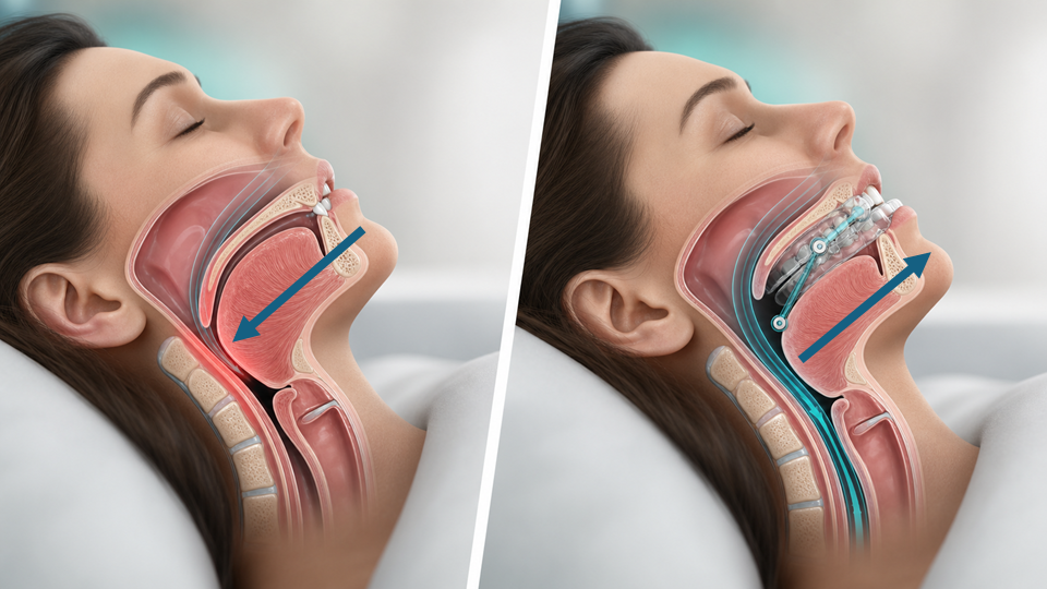 Airway comparison with obstructive sleep apnea and oral appliance therapy